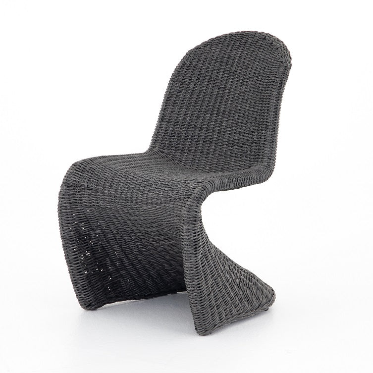 Pamela 21" Outdoor Dining Chair - Coal - Classic Carolina Home