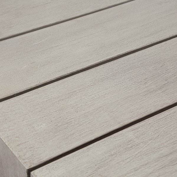 Sonoma 87" Teak Outdoor Dining Table - Weathered Gray - Classic Carolina Home