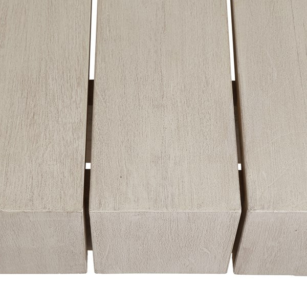 Sonoma 87" Teak Outdoor Dining Table - Weathered Gray - Classic Carolina Home