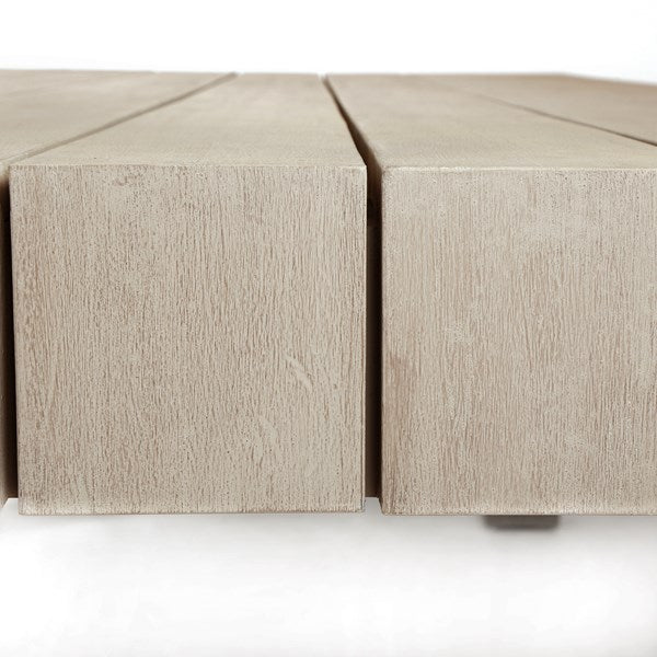 Sonoma 87" Teak Outdoor Dining Table - Weathered Gray - Classic Carolina Home