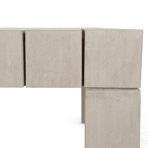 Sonoma 87" Teak Outdoor Dining Table - Weathered Gray - Classic Carolina Home