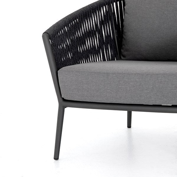 Tarek 33" Outdoor Chair - Sunbrella Gray + Charcoal - Classic Carolina Home