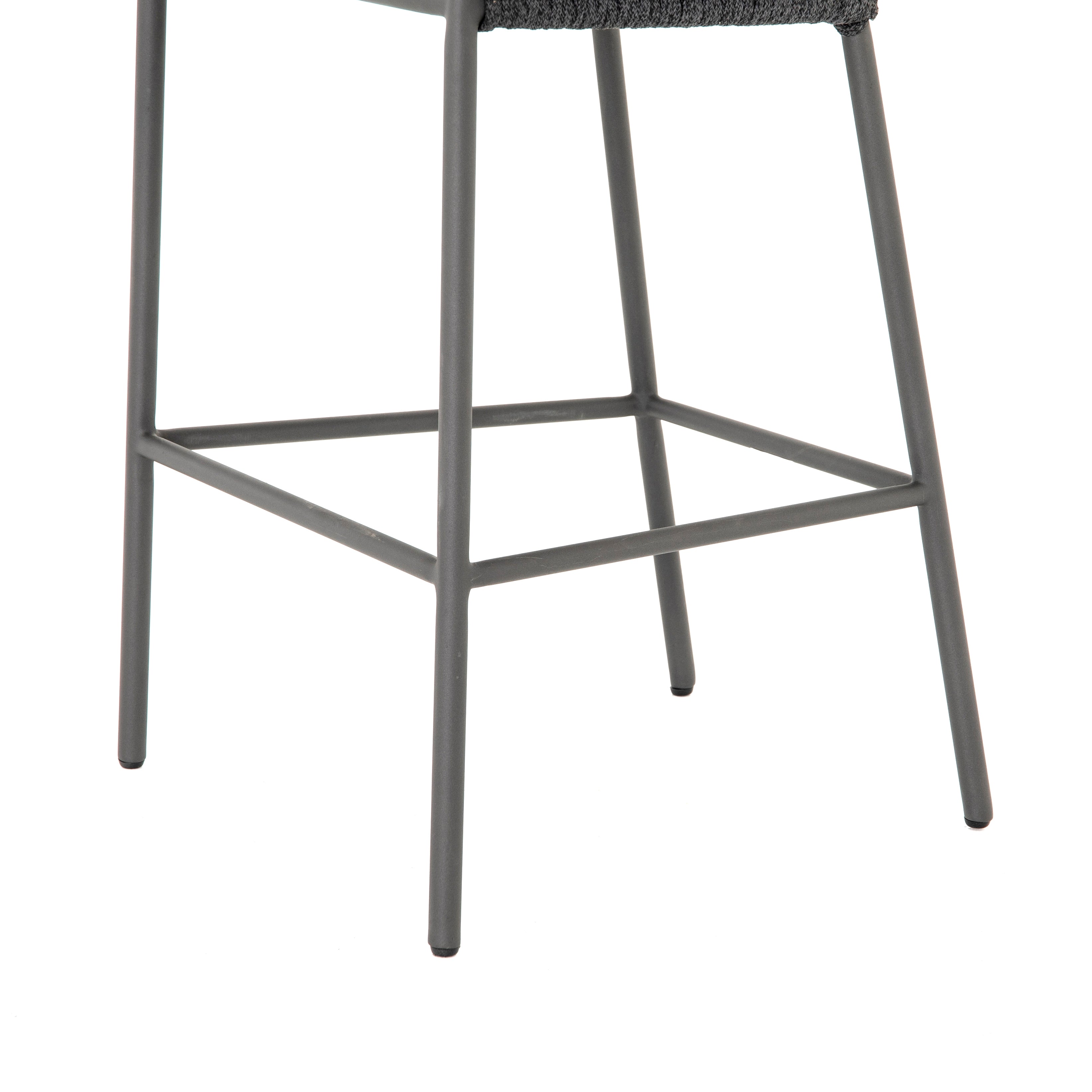 Tarek 22" Outdoor Barstool - Sunbrella Gray + Charcoal - Classic Carolina Home
