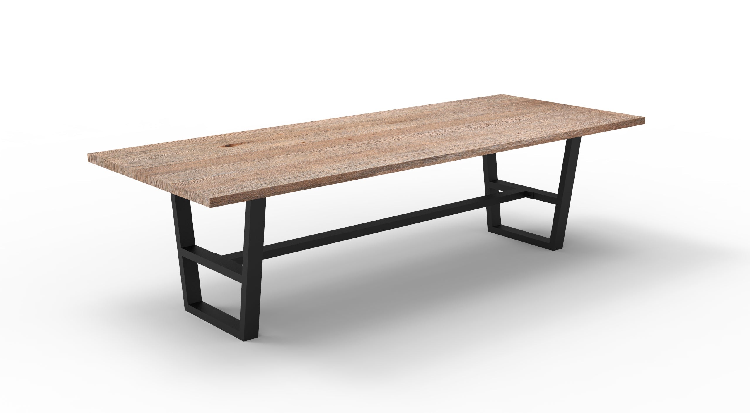 Wallace 108" Oak Dining Table - Sandblasted Natural