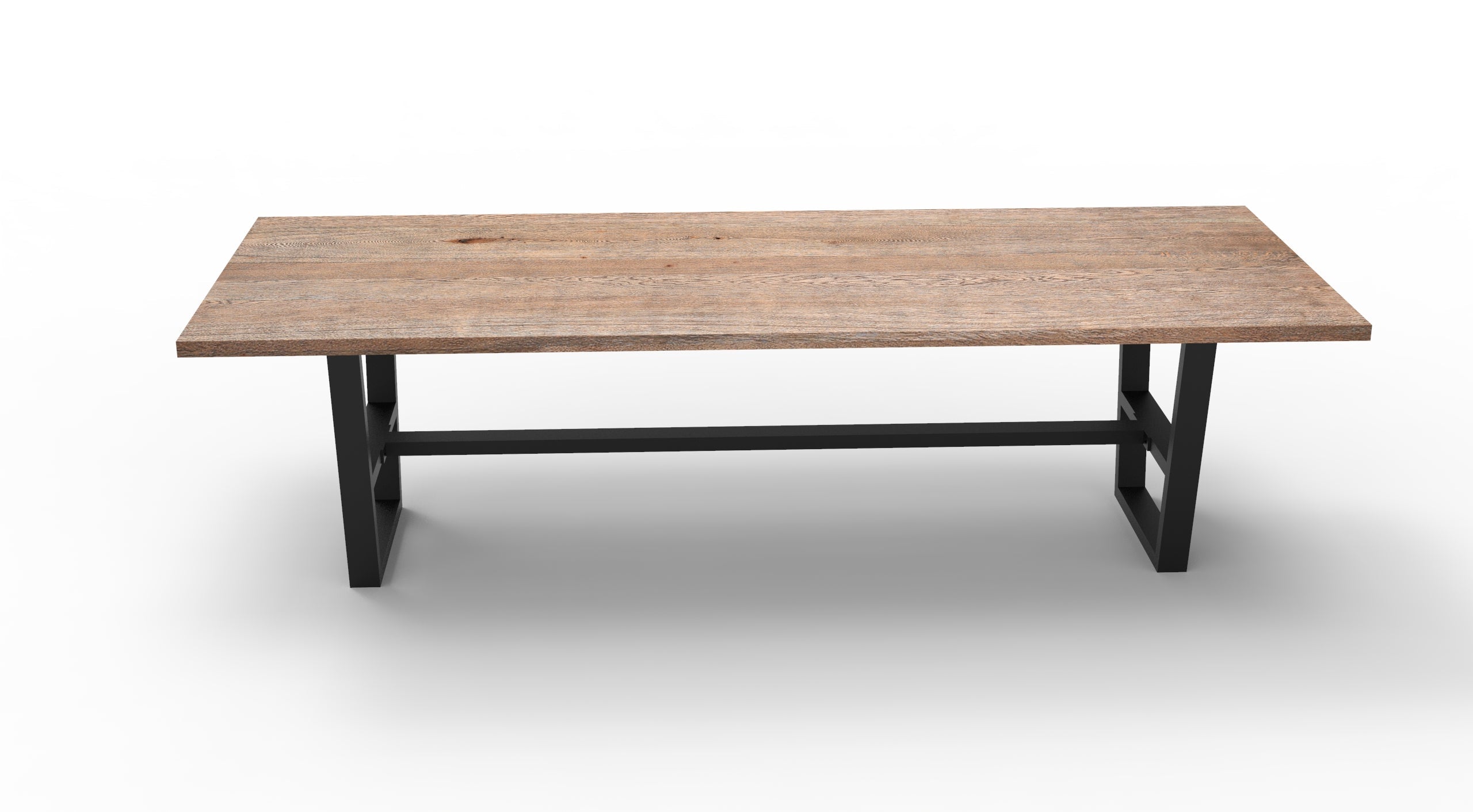Wallace 108" Oak Dining Table - Sandblasted Natural
