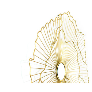 Racquel 34" Antiqued Gold Leaf Mirror - Classic Carolina Home