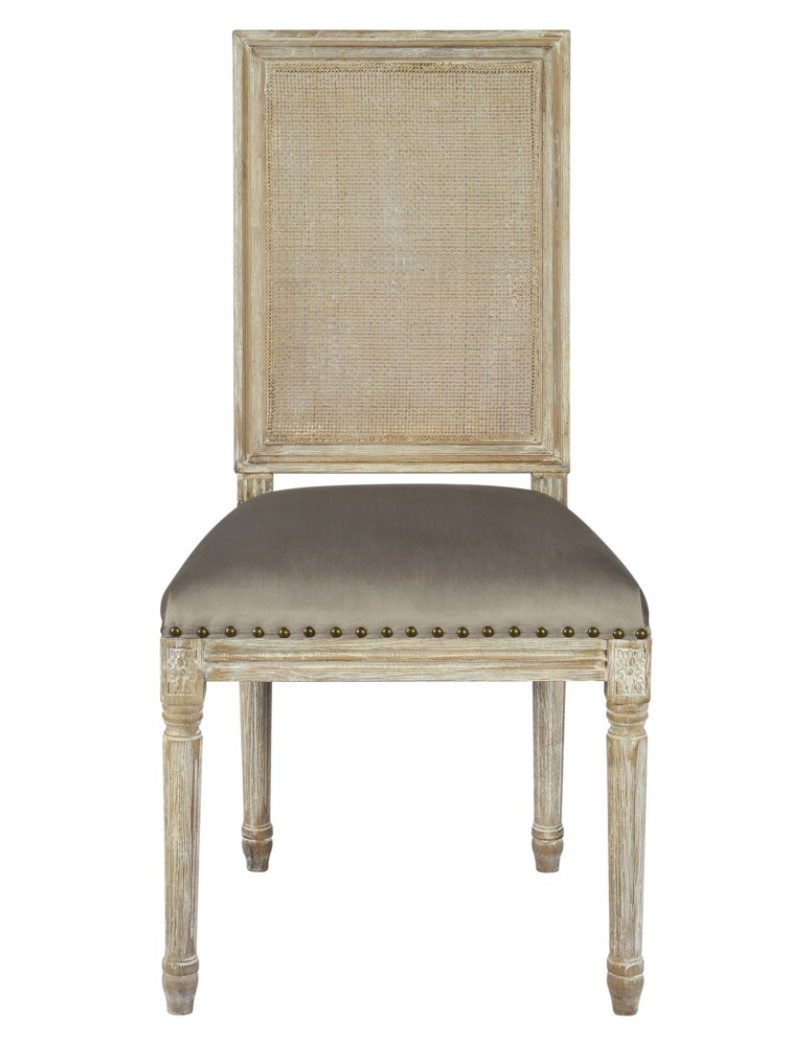 Blackwell Square Mesh Back Dining Chair - Ash + Gray Wash - Classic Carolina Home