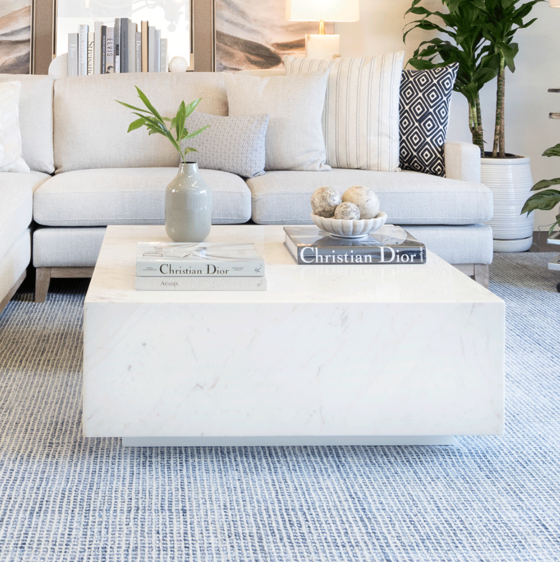 Breckenridge 40" Marble Coffee Table - Classic Carolina Home