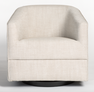Renee Occasional Swivel Chair - Frost + Nickel - Classic Carolina Home