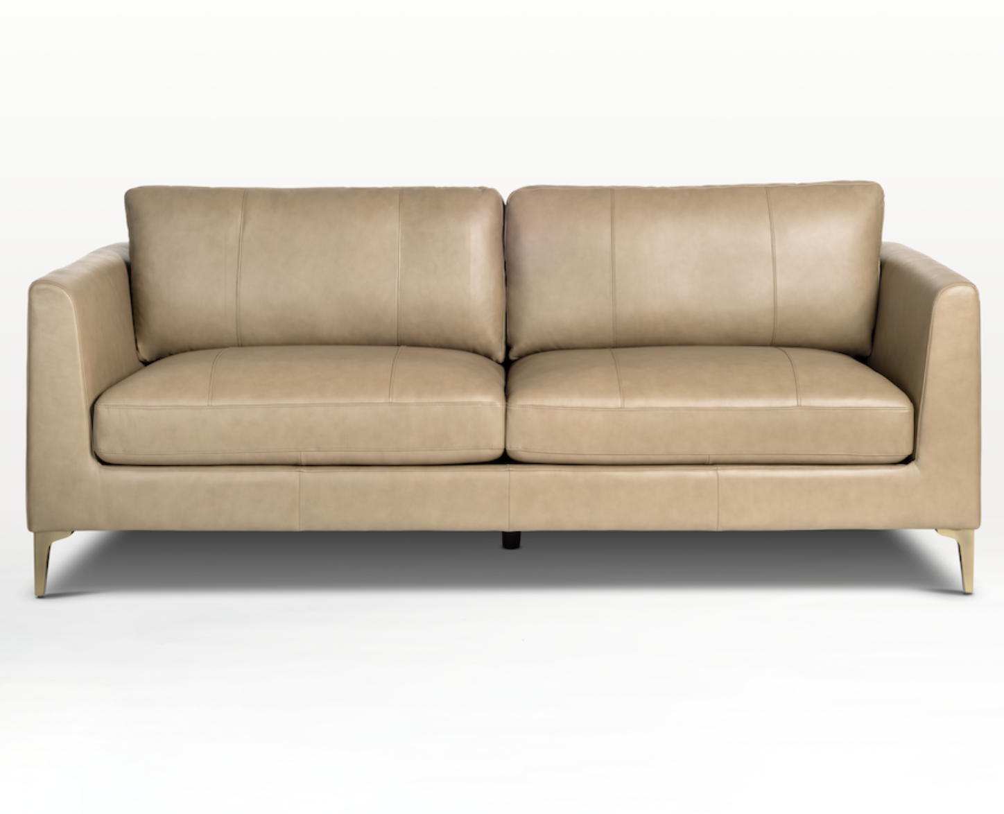 Lorenzo 87" Top Grain Leather Sofa - Toffee - Classic Carolina Home