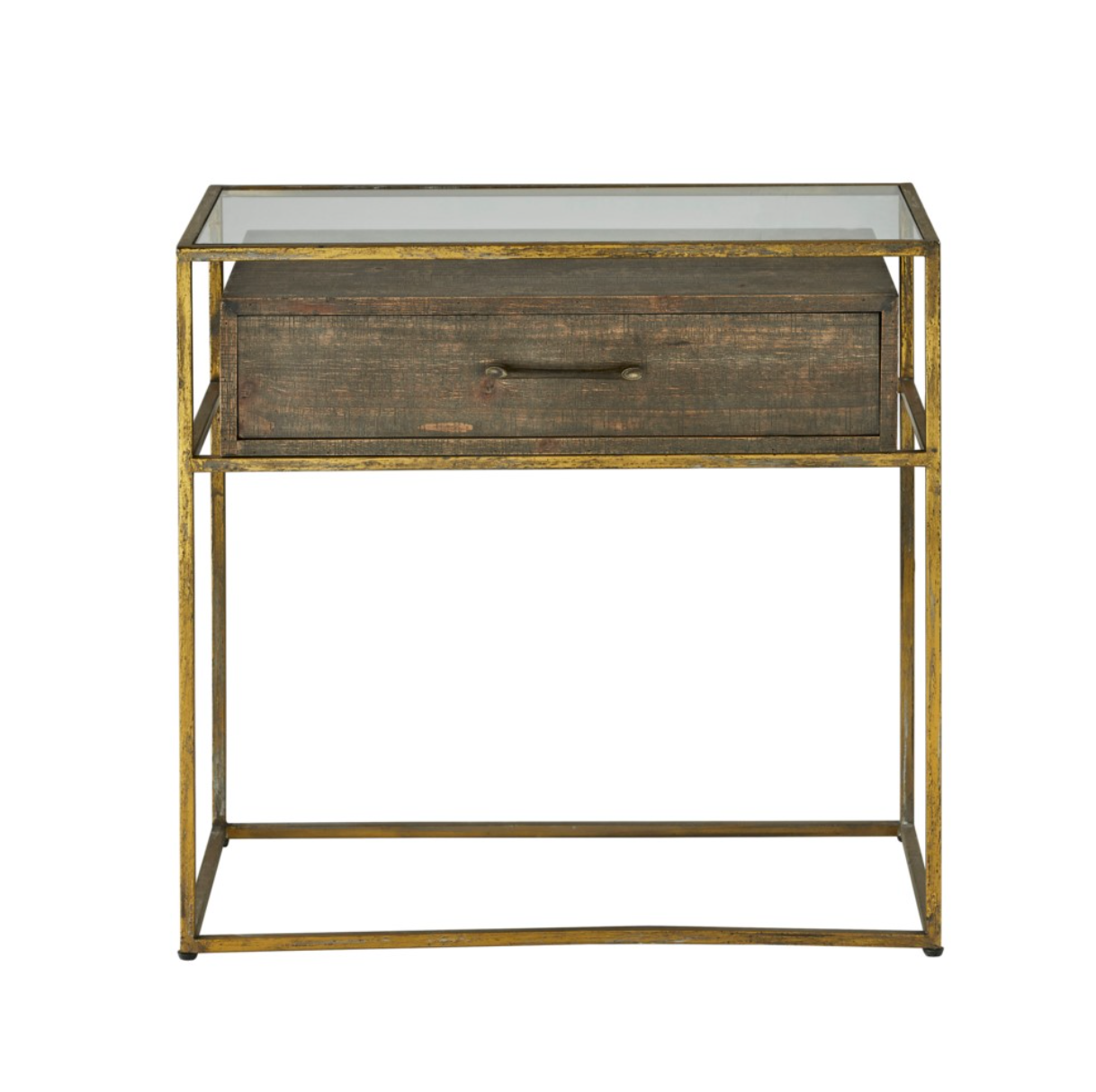 Braxton 32" Fir + Metal Accent Table - Classic Carolina Home