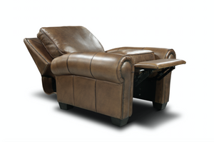 Wallace 42" Top Grain Leather Reclining Chair - Diva Oak - Classic Carolina Home