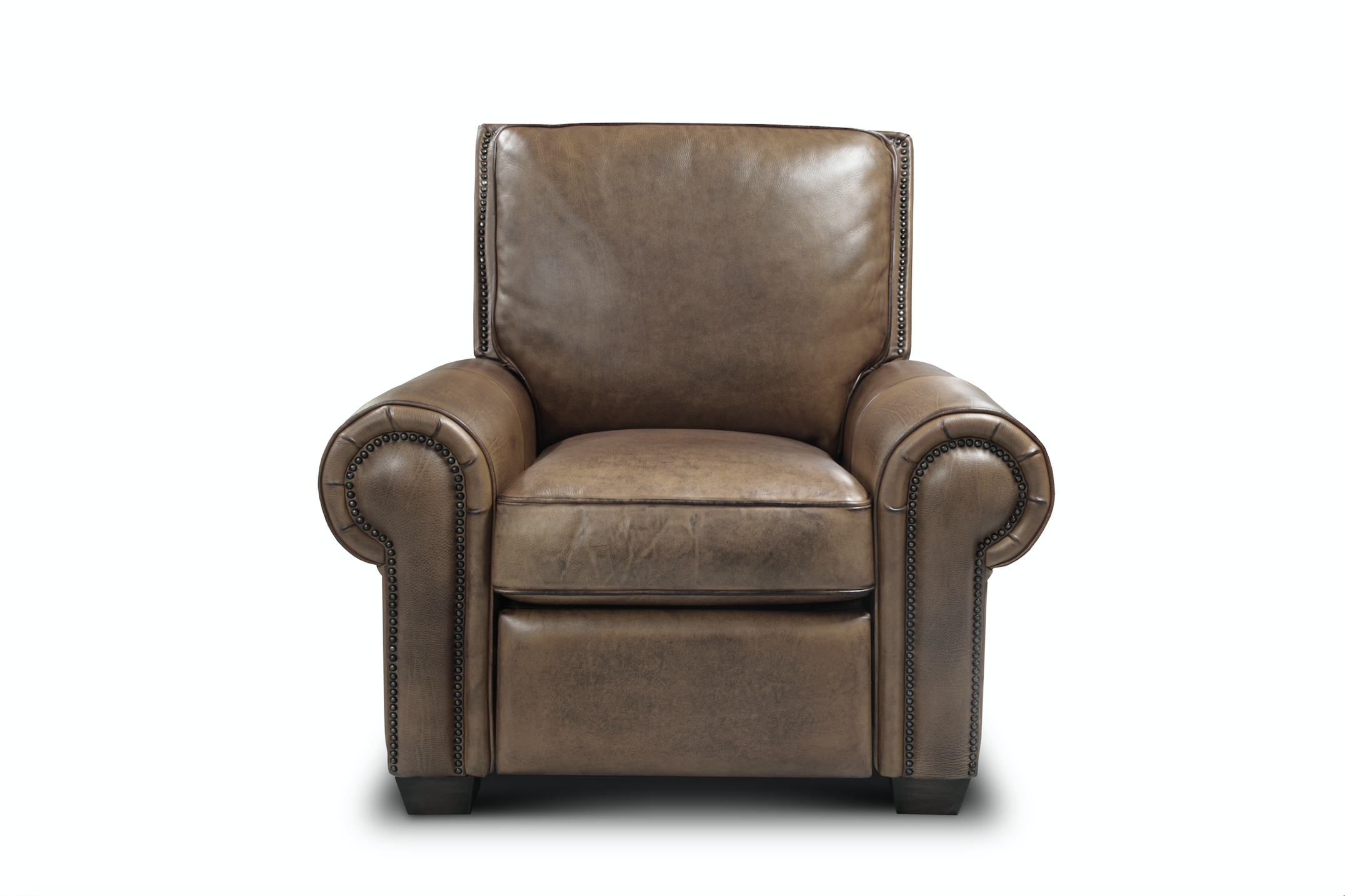 Wallace 42" Top Grain Leather Reclining Chair - Diva Oak - Classic Carolina Home