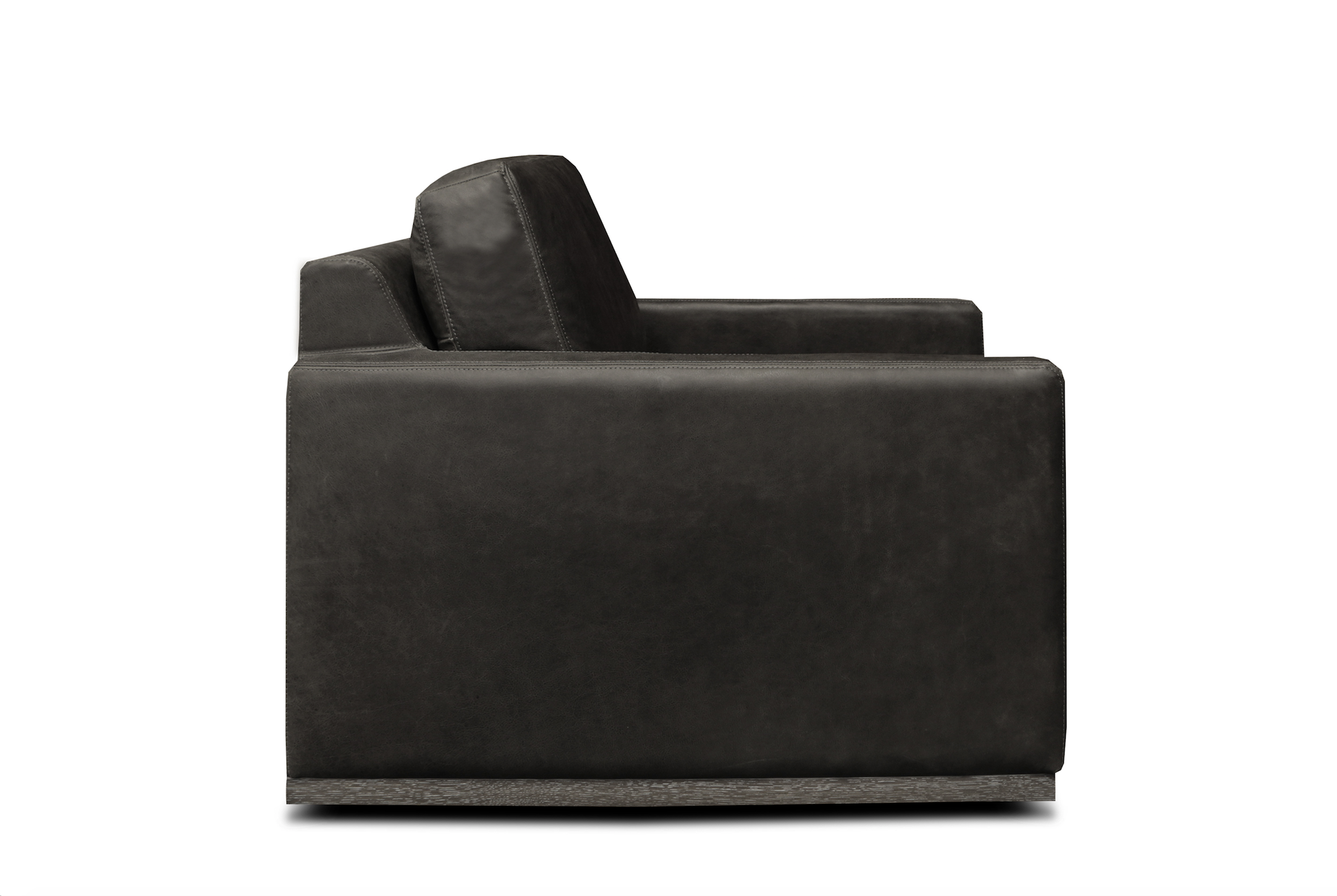 Clarksdale 32" Top Grain Leather Swivel Chair - Napa Charcoal - Classic Carolina Home