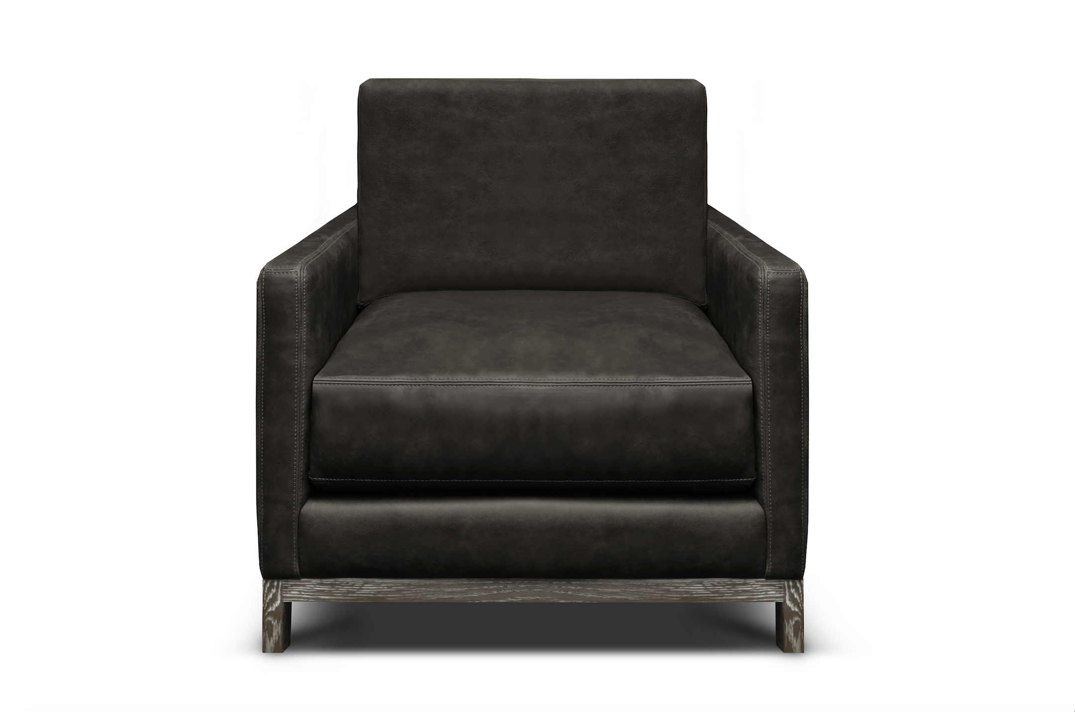 Clarksdale 32" Top Grain Leather Chair - Napa Charcoal - Classic Carolina Home