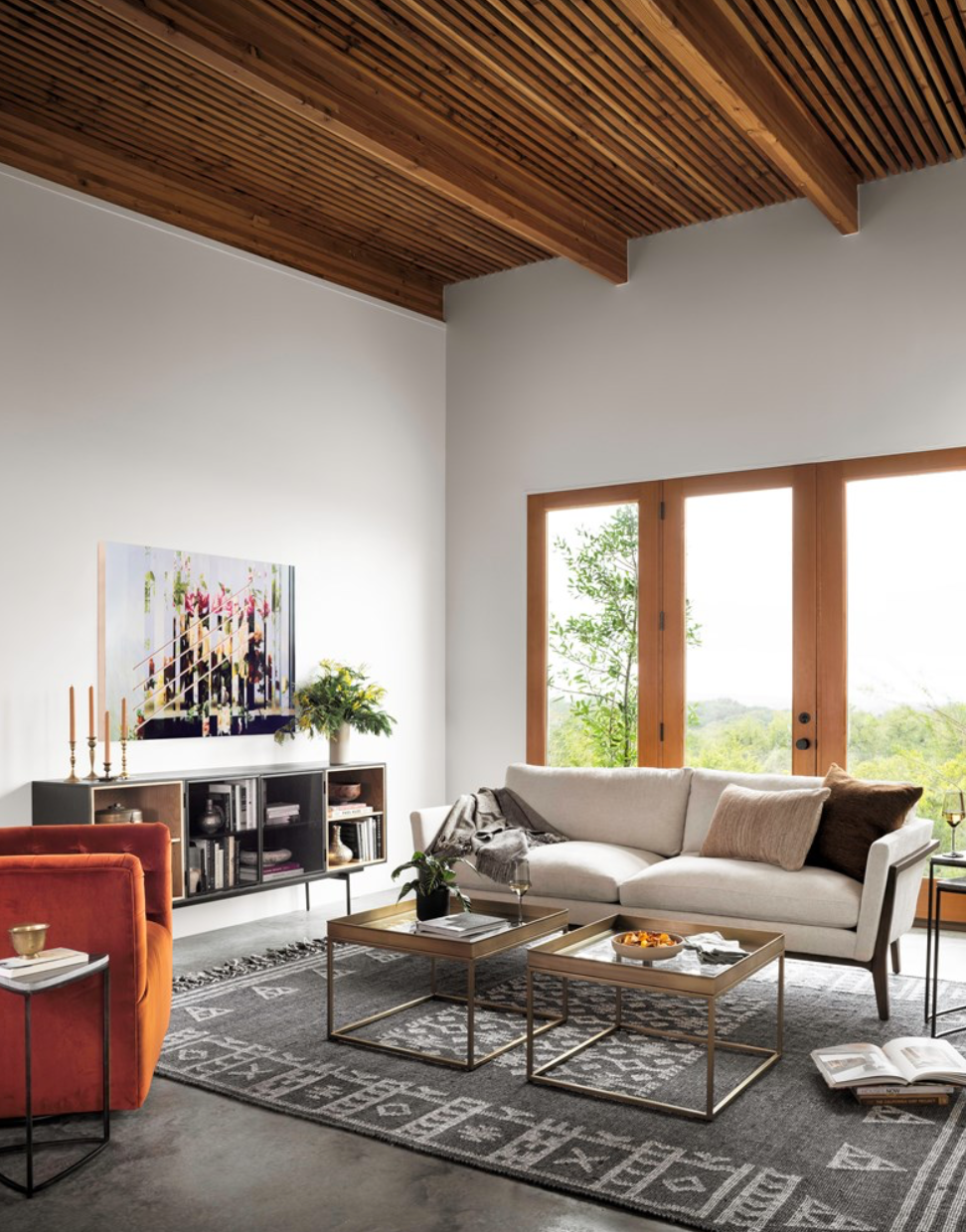 Hamilton 33" Tufted Swivel Chair - Rust - Classic Carolina Home