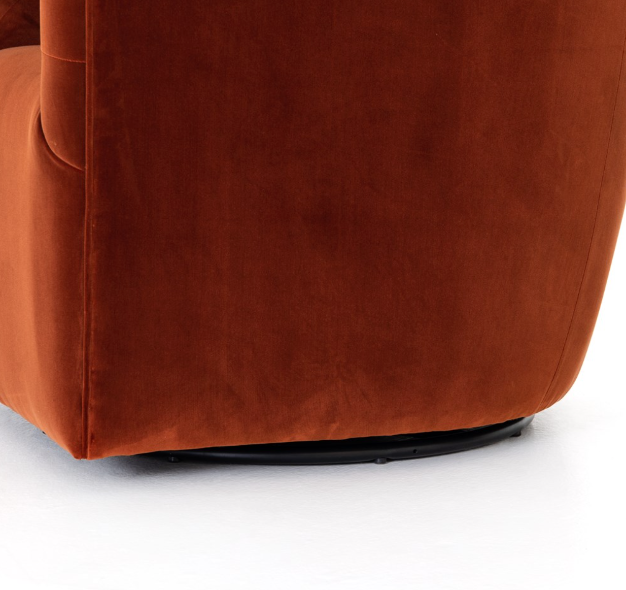 Hamilton 33" Tufted Swivel Chair - Rust - Classic Carolina Home