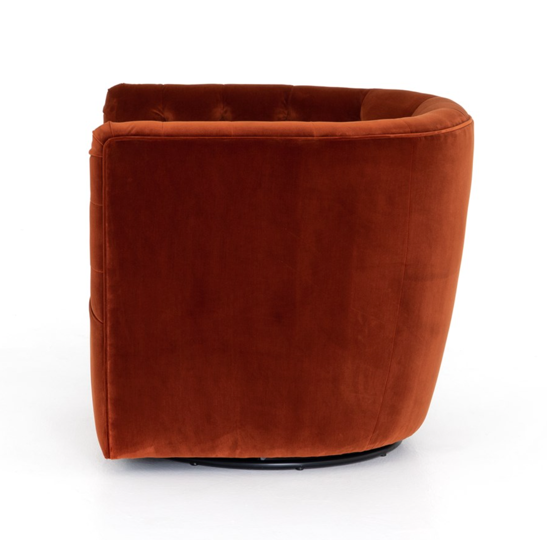 Hamilton 33" Tufted Swivel Chair - Rust - Classic Carolina Home