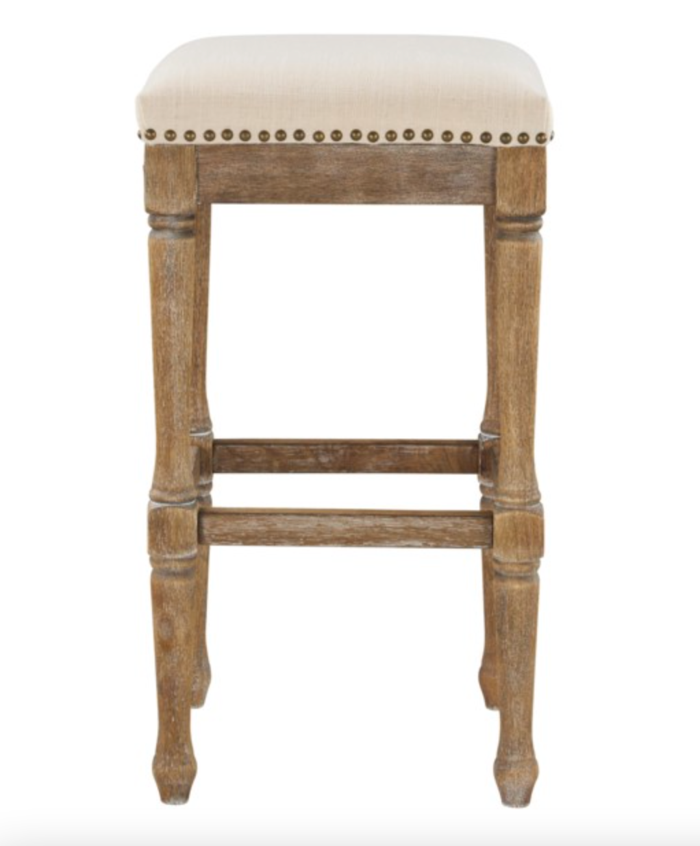 Walker Barstool - Putty Linen + Driftwood - Classic Carolina Home