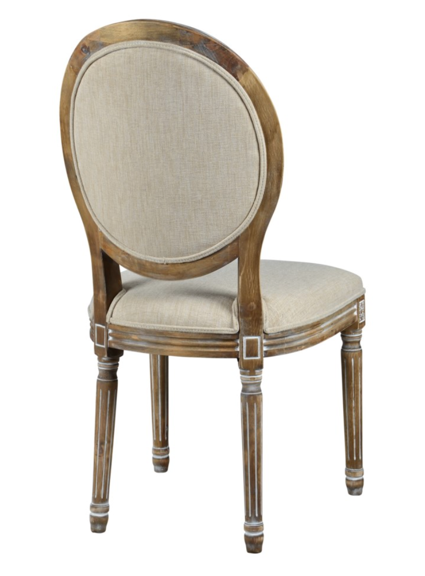 Gretchen Tufted Dining Chairs - French Linen + Natural - Classic Carolina Home
