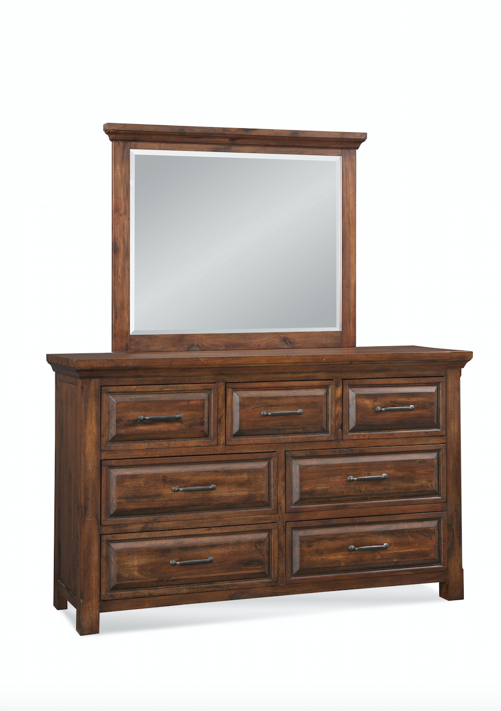 Hunter 64" Mahogany 9 Drawer Dresser - Chestnut - Classic Carolina Home