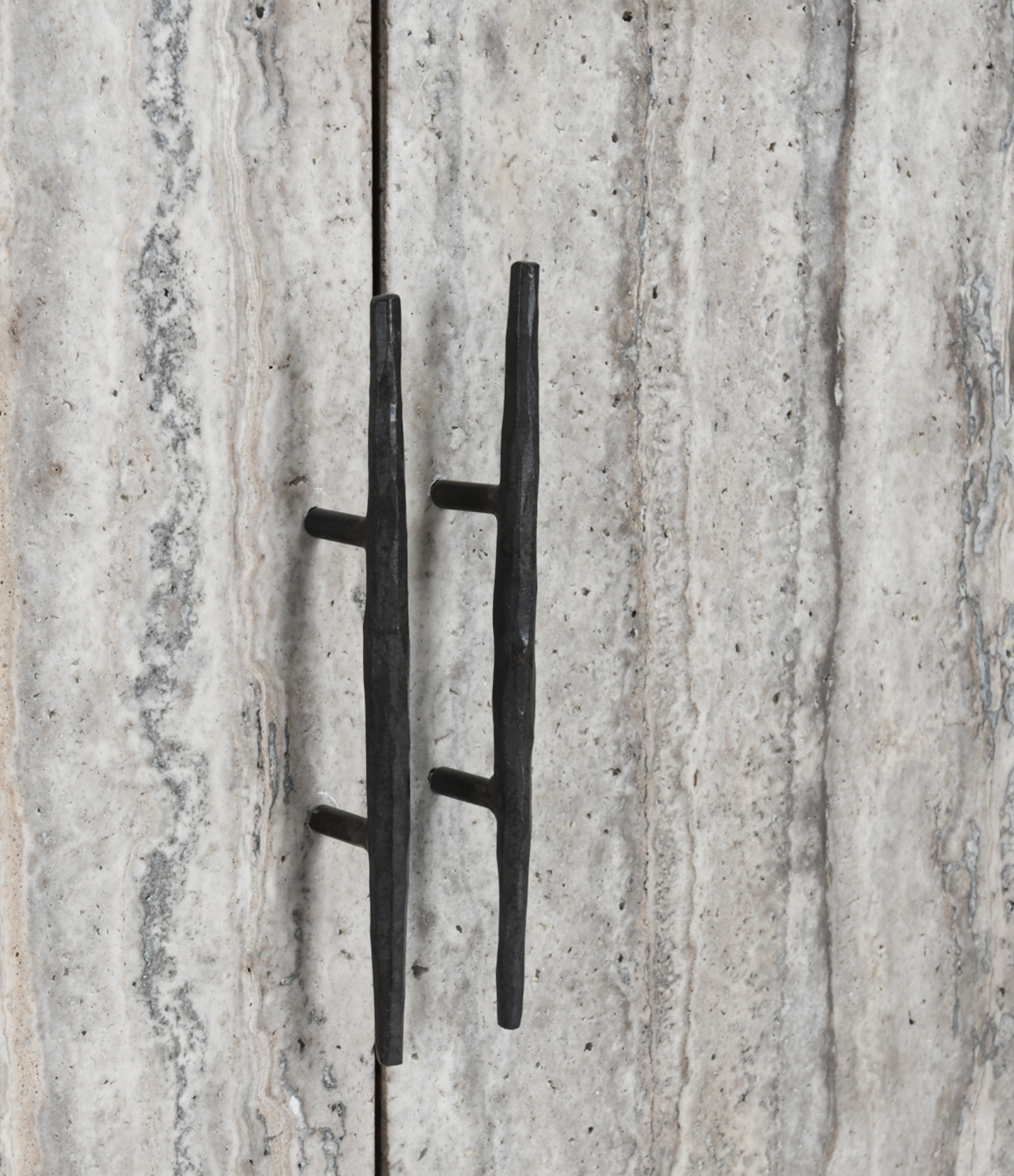 Drake 103" Reclaimed Pine + Travertine 6 Door Sideboard