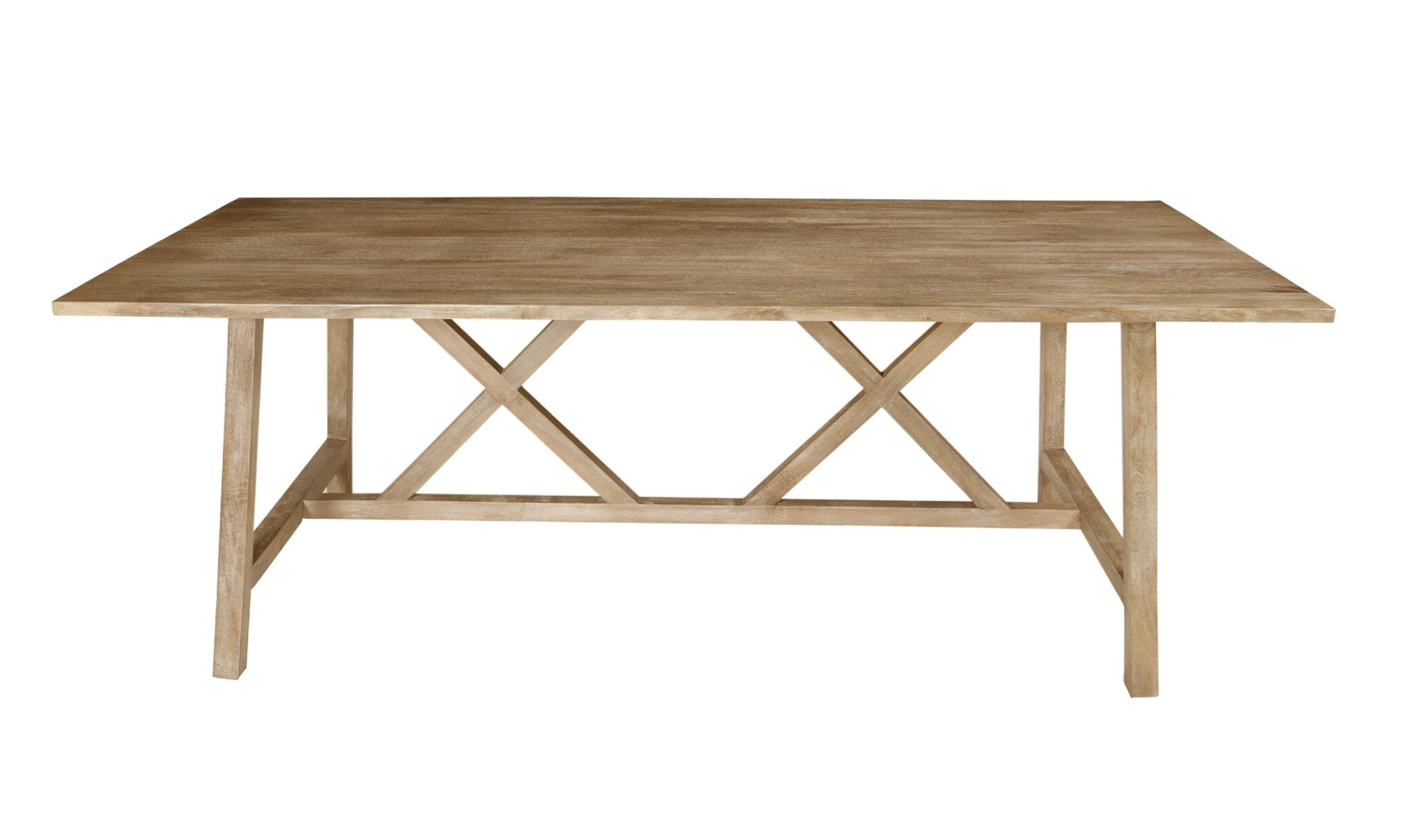 Lennon 84" Trestle Dining Table - White Wash