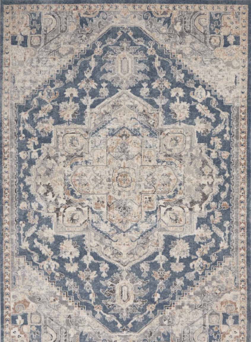 Quartz Area Rug - Ivory/Blue