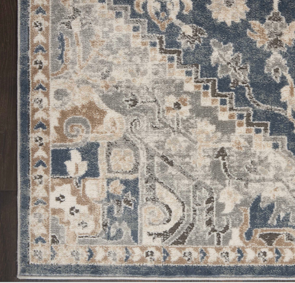 Quartz Area Rug - Ivory/Blue