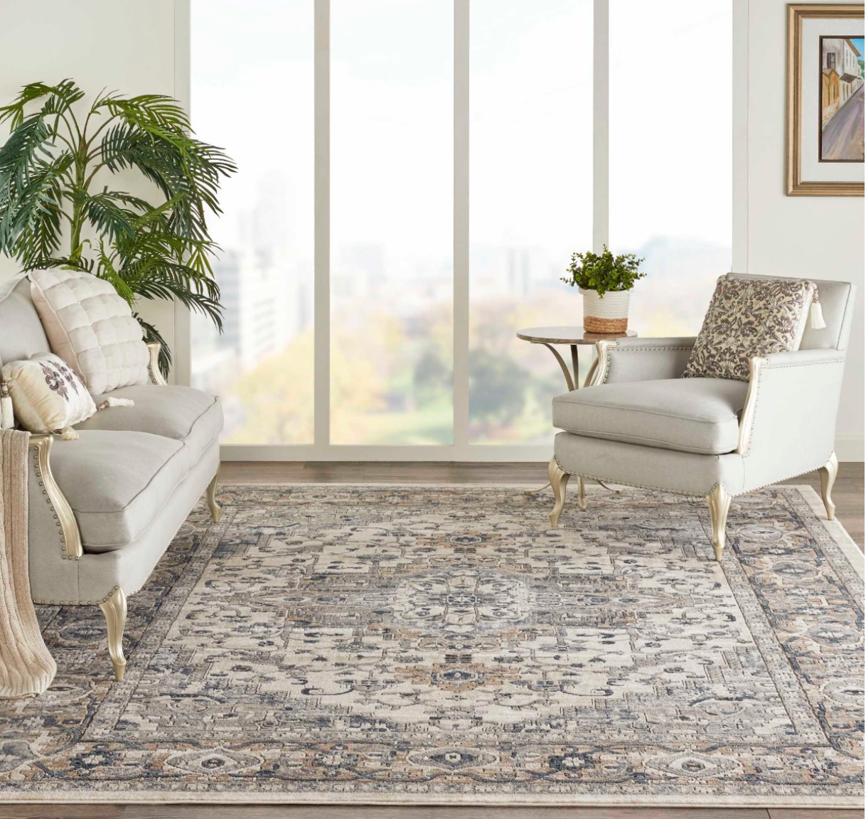 Quartz Area Rug - Ivory/Grey