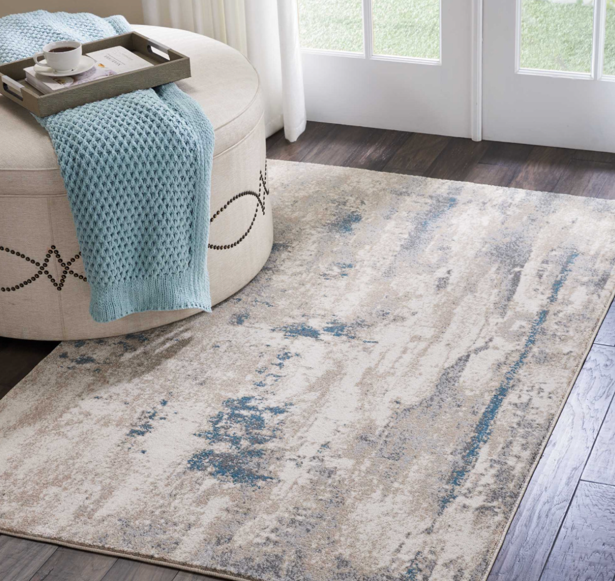 Mossimo Area Rug - Ivory/Teal