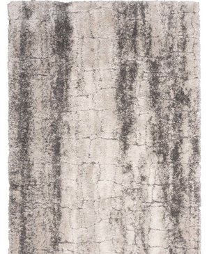 Lux Shag Area Rug - Ivory/Charcoal