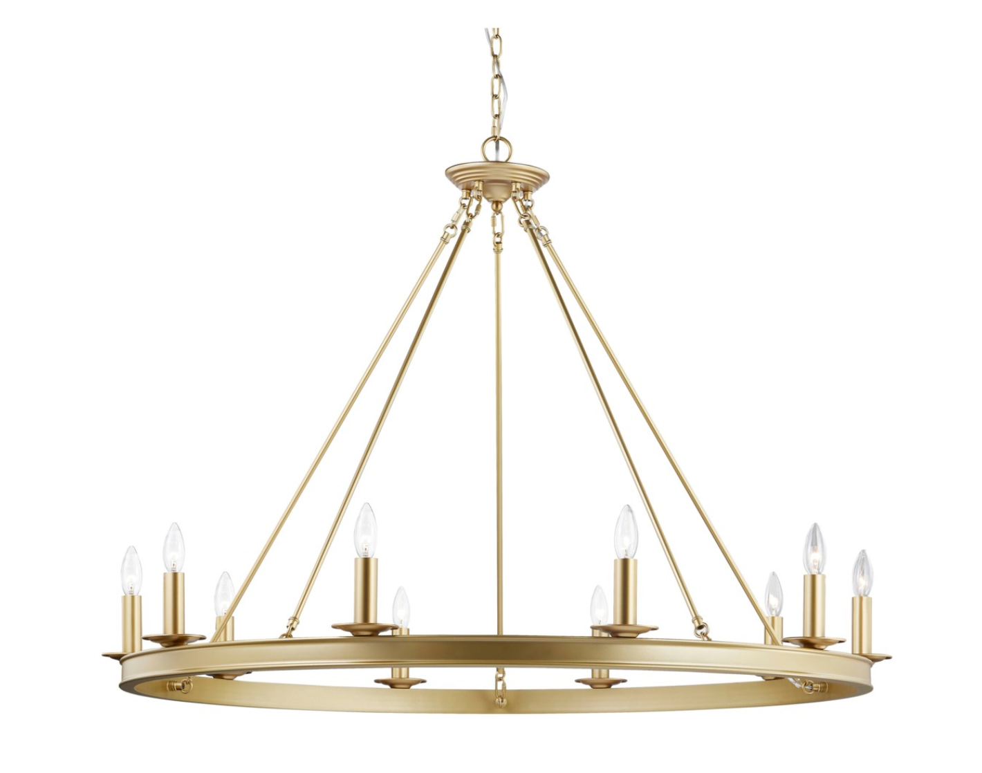 Harriett 47" 10 Light Chandelier - Gold