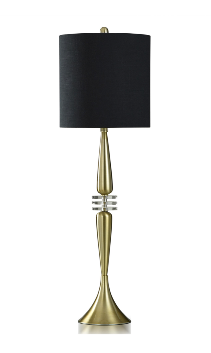 Iris 39" Antique Brass Table Lamp