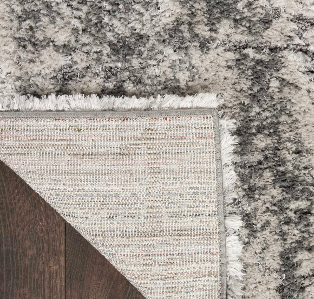 Diva Shag Area Rug - Ivory/Charcoal