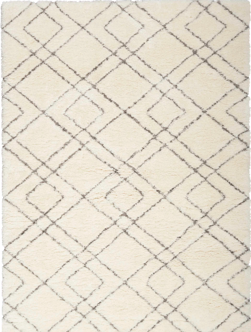 Diva Shag Area Rug - Ivory Diamond