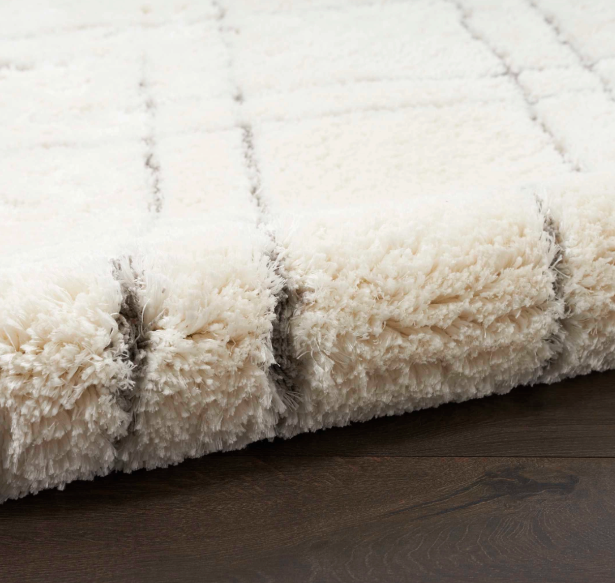 Diva Shag Area Rug - Ivory Diamond