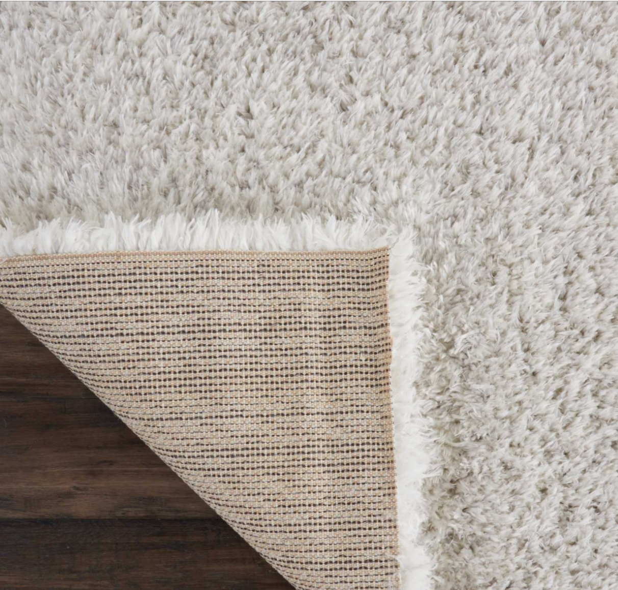 Lustrous Shag Area Rug - Light Grey