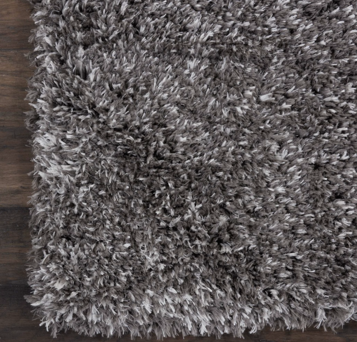 Lustrous Shag Area Rug - Charcoal