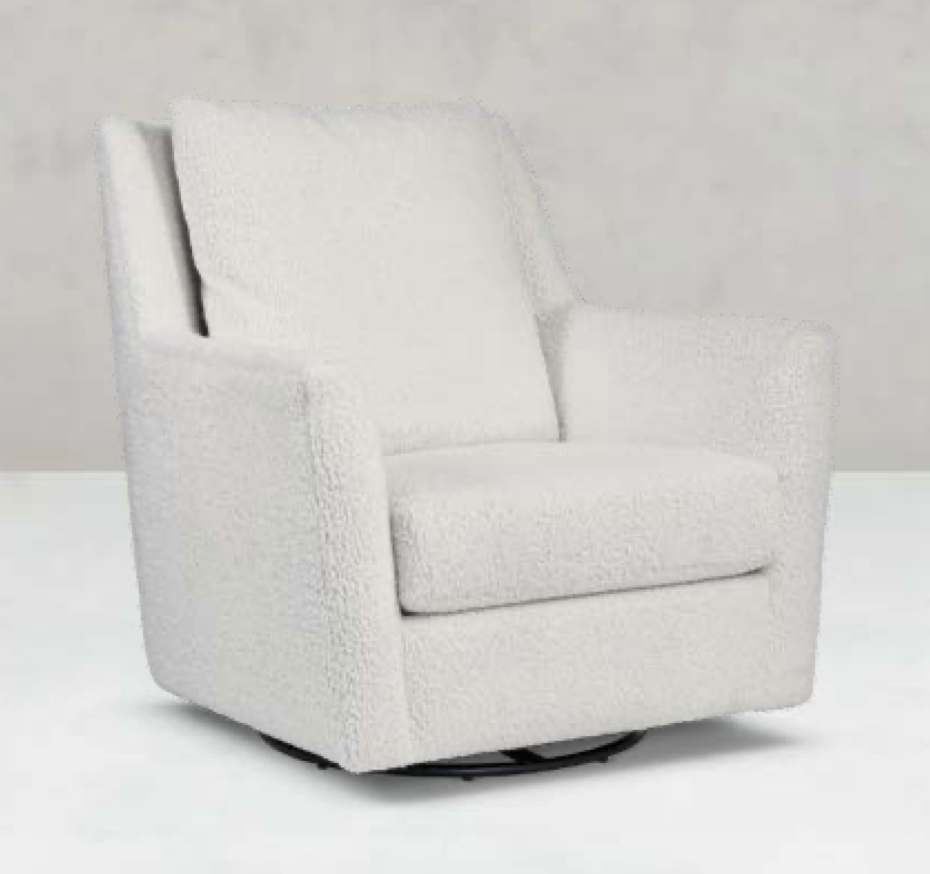 Hugo Quick Ship 36" Swivel Glider Chair - Cloud