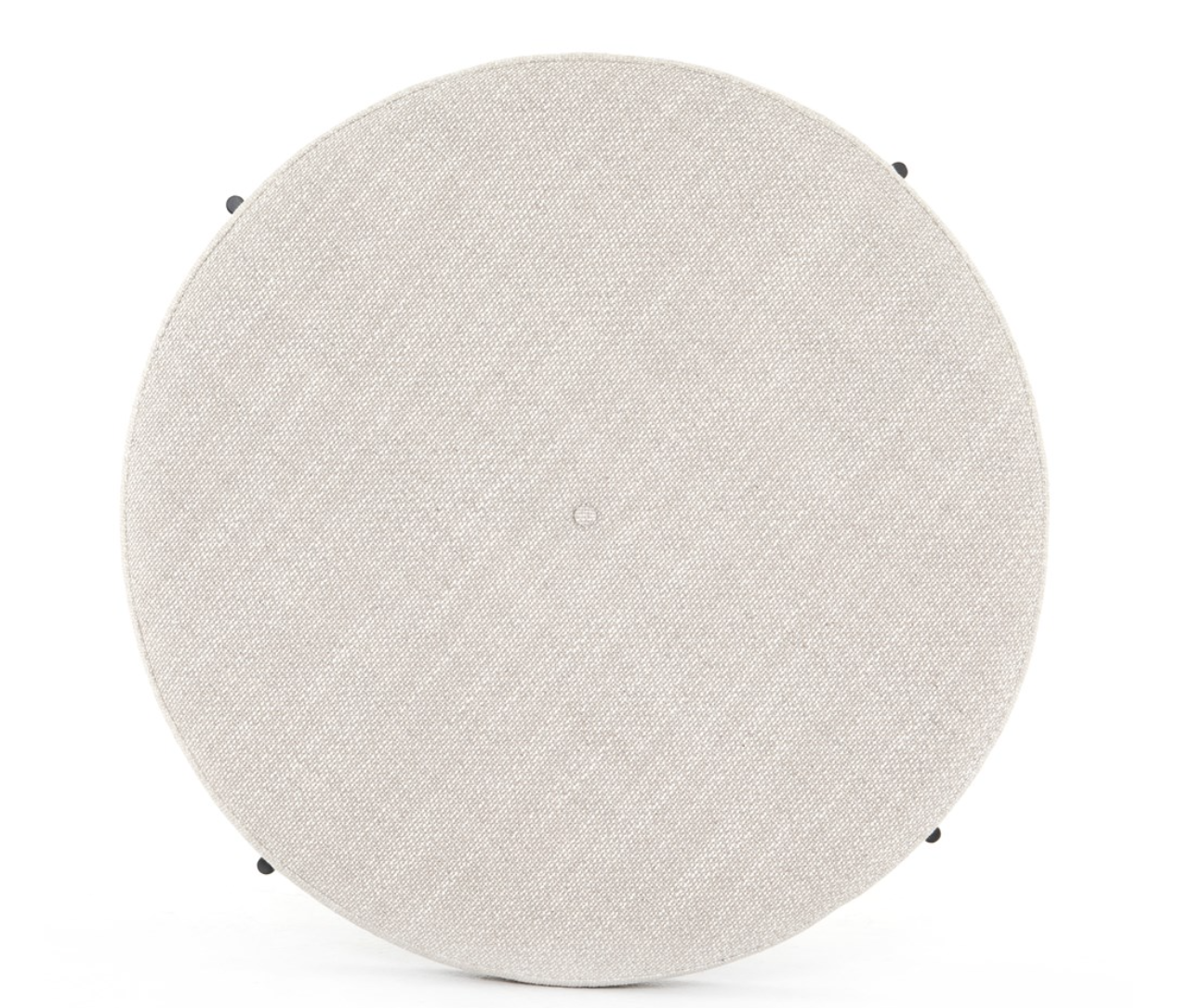 Harris 39" Round Cocktail Ottoman - Performance Wheat + Iron