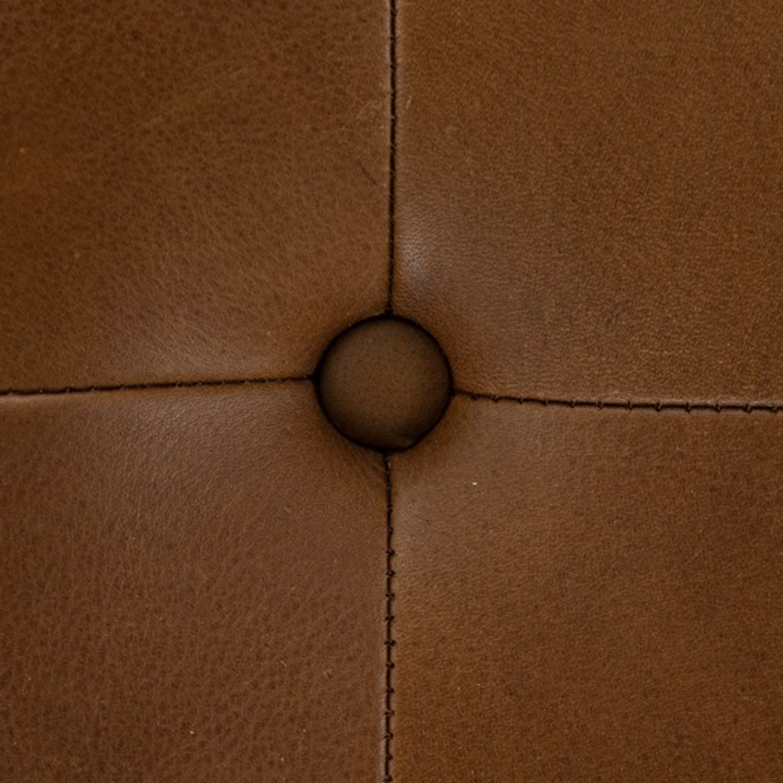 Hampton 50" Top Grain Leather Cocktail Ottoman - Heirloom Sienna