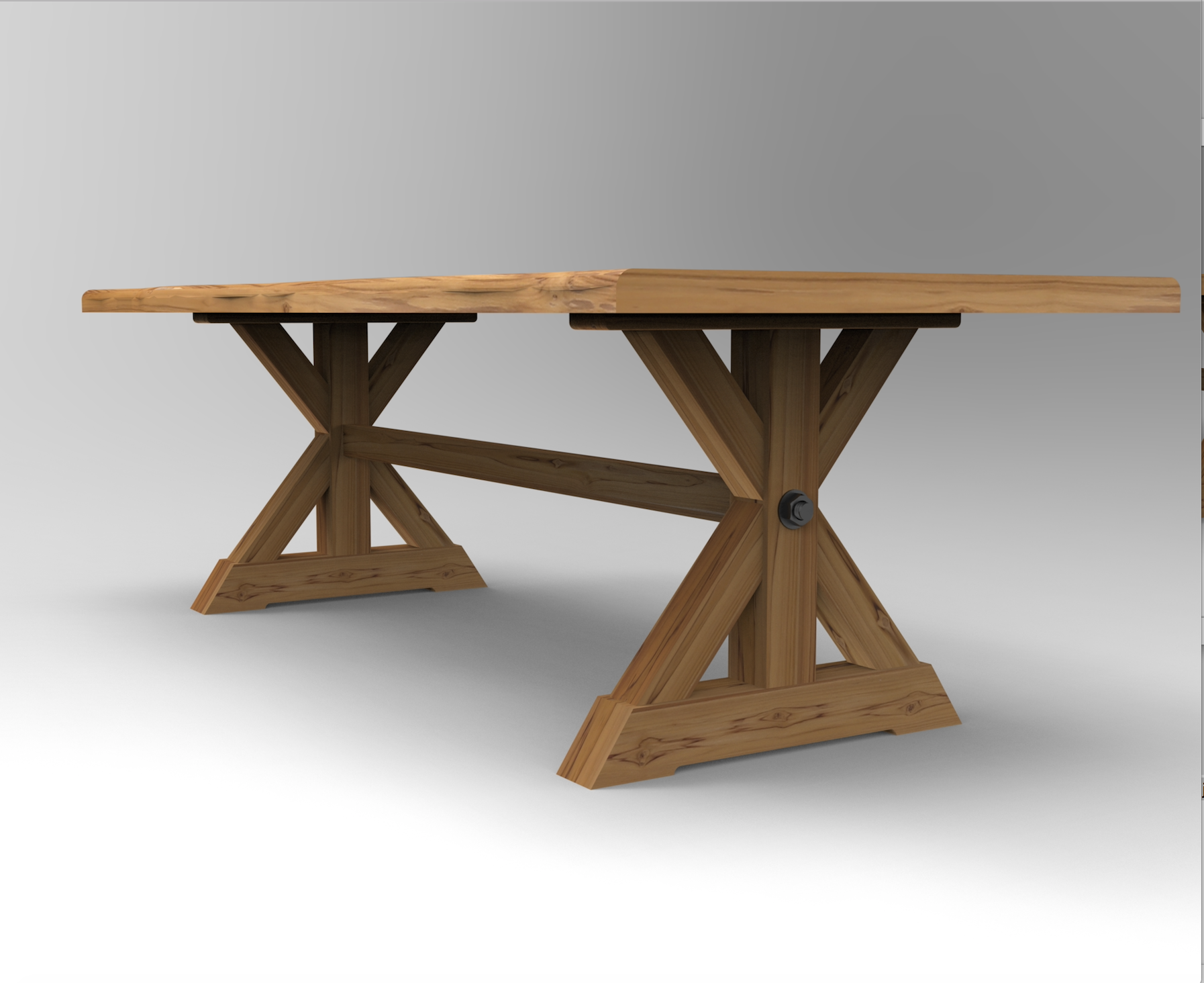 Bartholomew 120" Teak Live Edge Dining Table - Natural