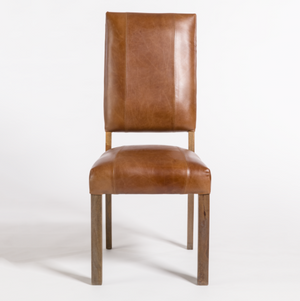 Bryce Dining Chair - Tobacco Leather + Ash - Classic Carolina Home