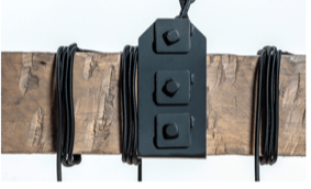 Pisgah 60" 9 Bulb Beam Chandelier - Gray w/Black Cord - Classic Carolina Home