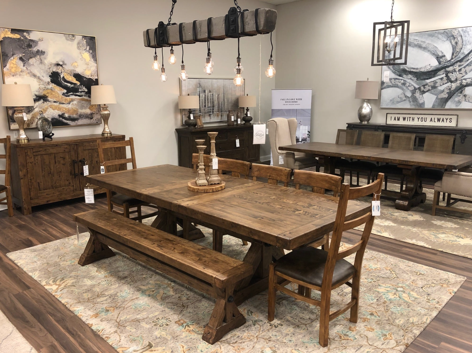 Vail 88"-110" Extension Dining Table - Earth - Classic Carolina Home