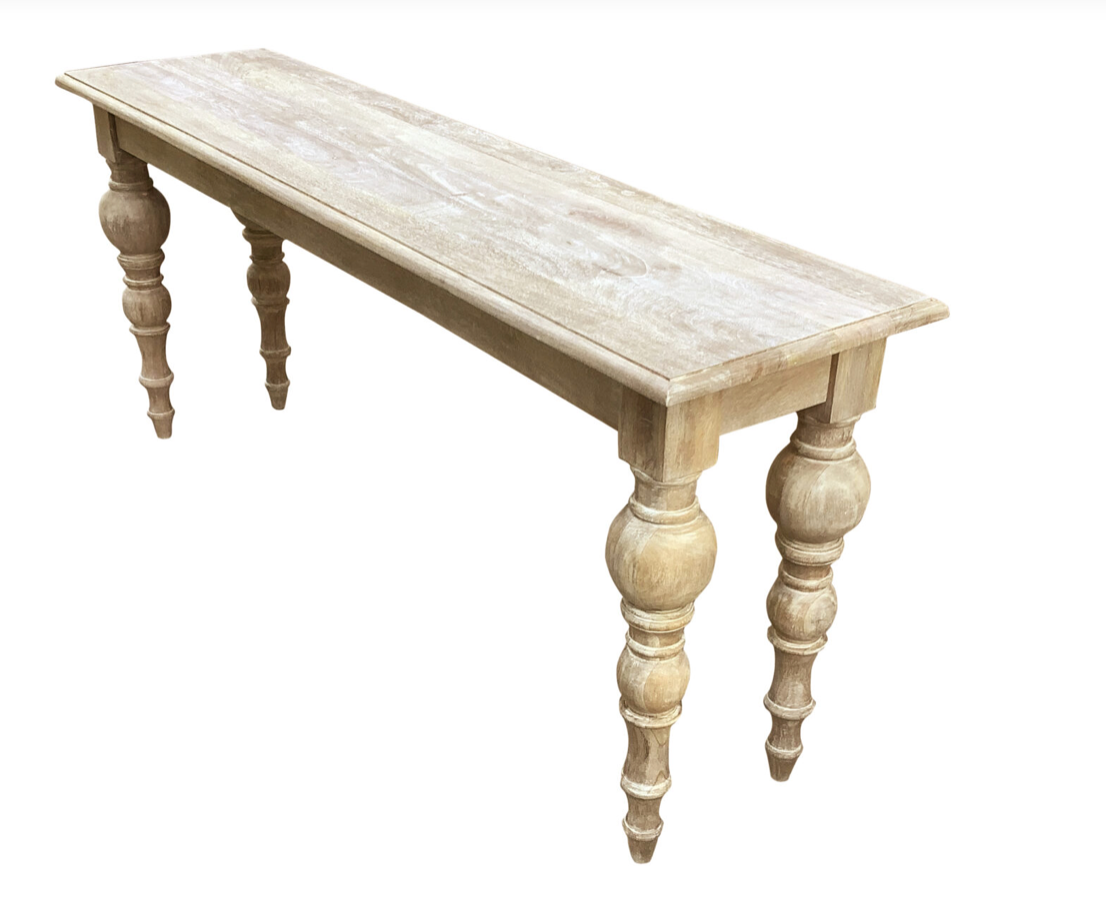 Salem 70" Console Table - New White Wash