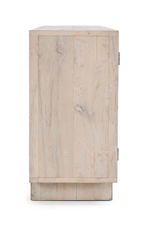 Dmitri 78" Reclaimed Elm 4 Door Sideboard - Light Oak
