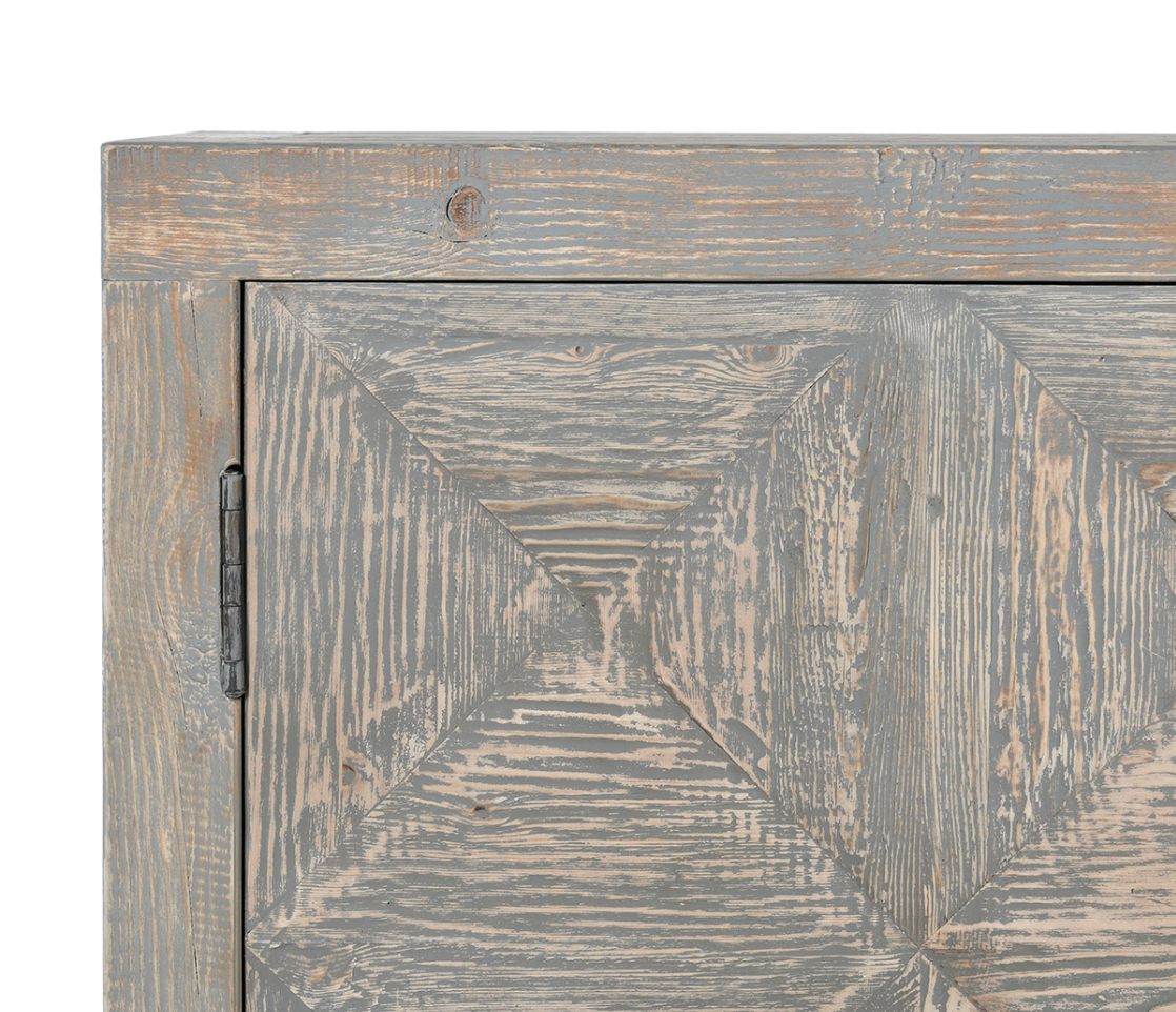 Elan 104" Reclaimed Pine Sideboard - Timeworn Gray