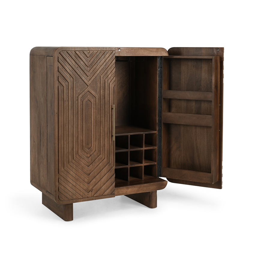 Harden 36" Bar Cabinet - Dark Ash
